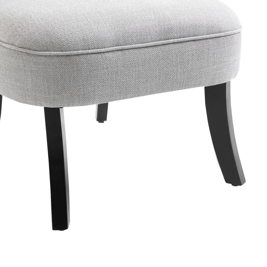 Armchair Living Room Relaxing Chair Lounge Chair Resting Chair with Back Cushion, Wooden Legs, Reading Chair with Linen Look