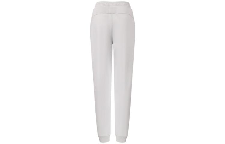 Li Ning Badminton Collection, Solid Color Logo Print Bouquet Foot Fleece Casual Knitted Sweatpants Women's AKLS986-1