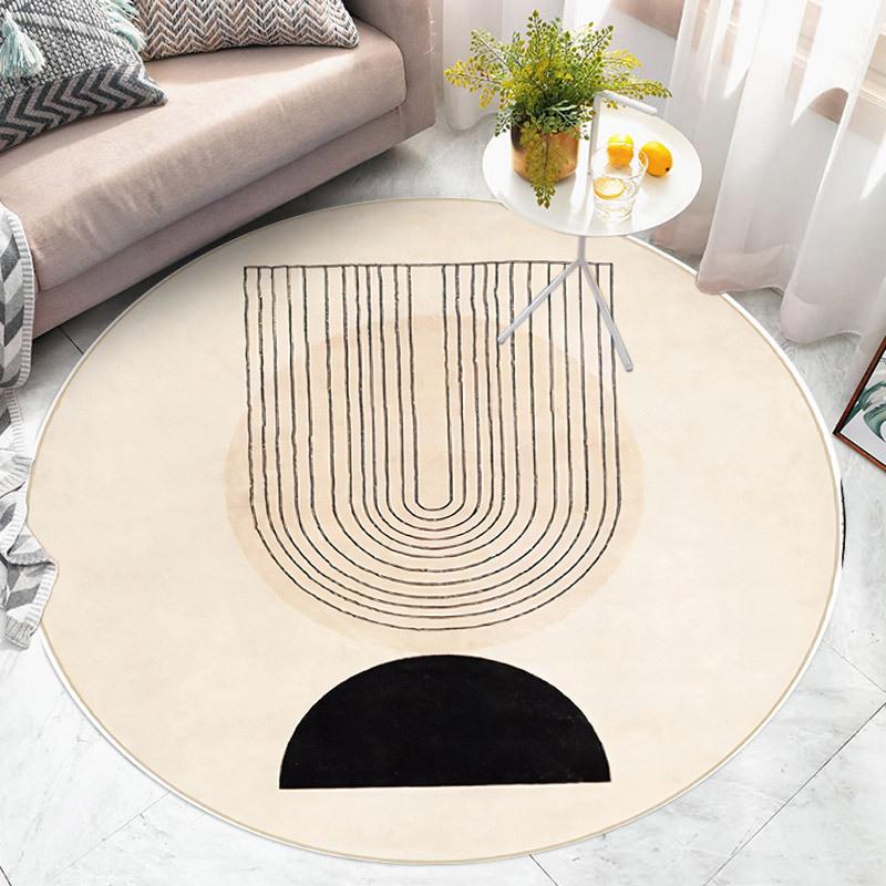 Kulaté koberce do obývacího pokoje Velké plošné koberce do ložnice Salonek Počítačová židle Vstupní rohožka Pratelné