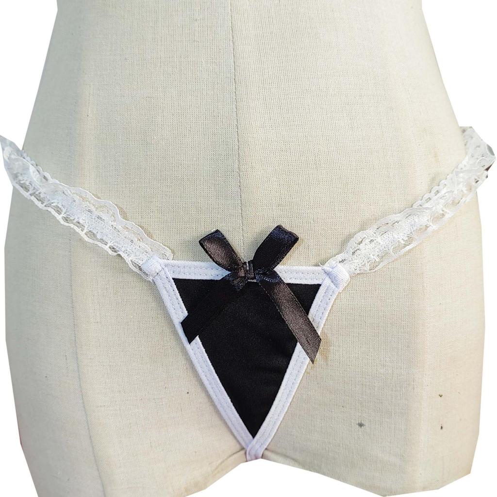 European & American Lace Trim Thong: Sexy Lingerie & T-Back Panty