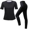 Women's Plus Size Heat-Generating Sweat Suit Set - Tummy Control Sport Suit for Extreme Sweating & Weight Loss