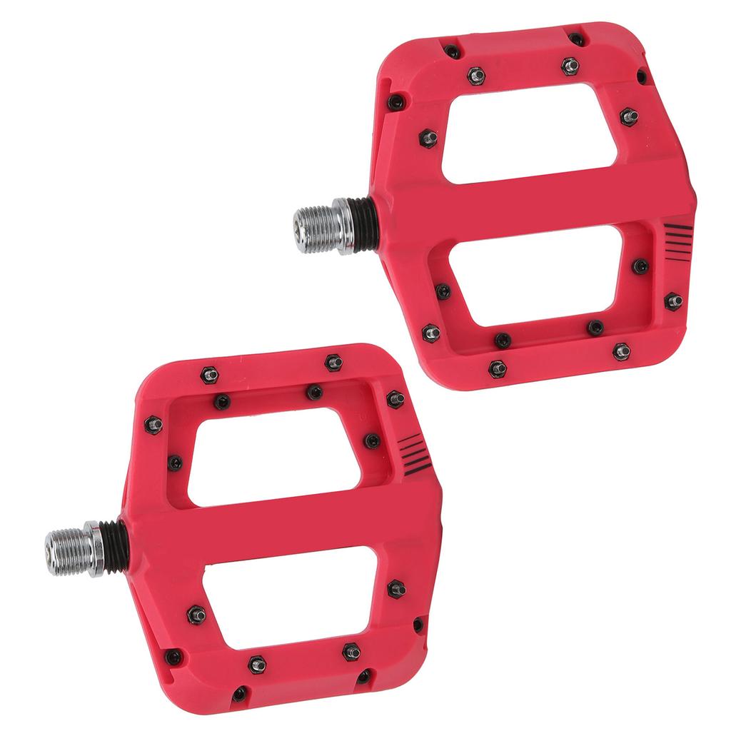 Enlee 2pcs Mountain Bike Pedals NonSlip Nylon Fiber Lightweight Bicycle Platform Flat Pedals