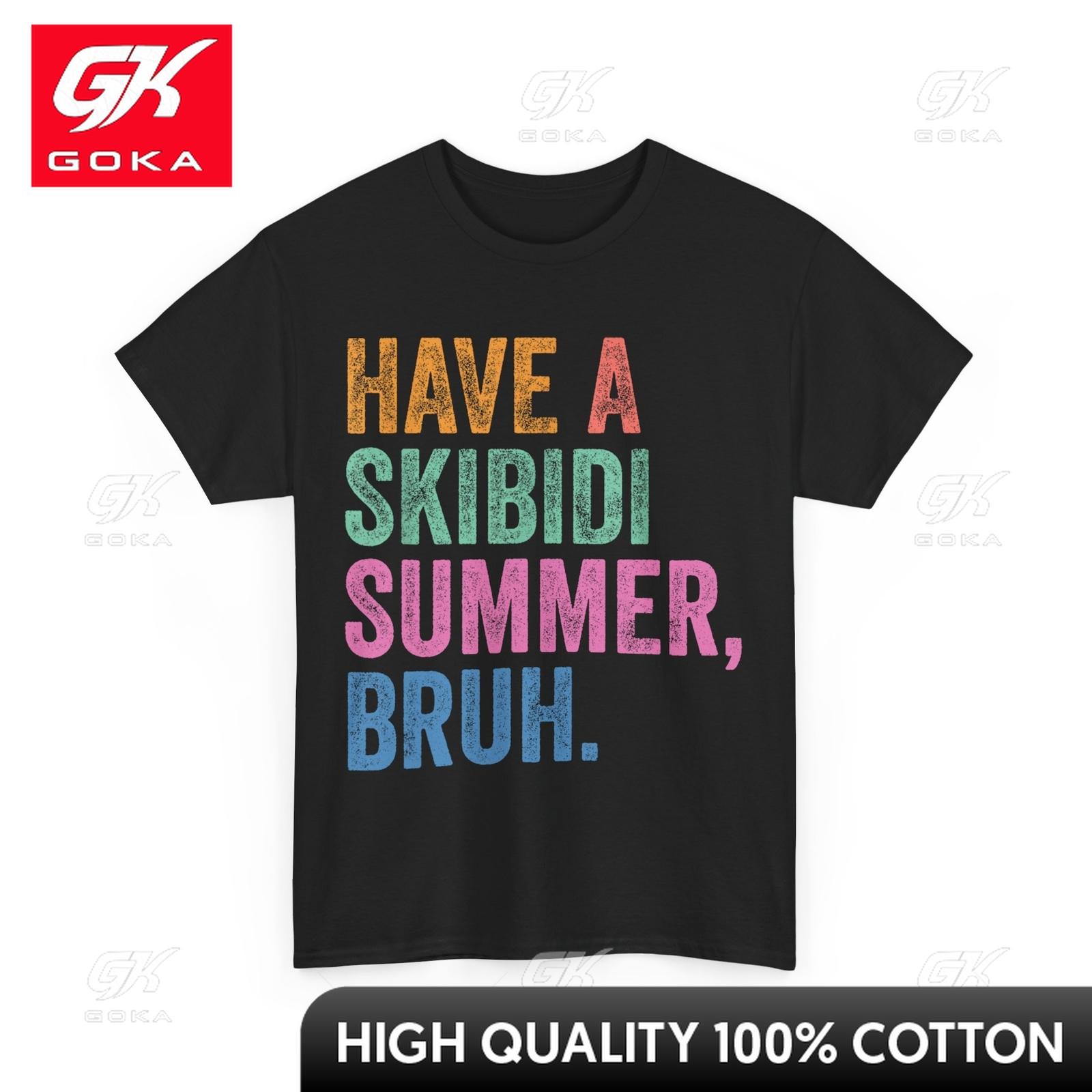 Summer Bruh Shirt Classic Neckline Creative Short Sleeves Breathable Cotton Minimalist Style Shirt Patterned S