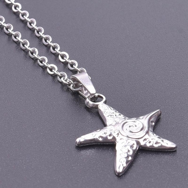 Star Necklace Y2K for Teen Girls Women Starfish Pendant Summer Jewelry Starfish Ocean Sea-Life Necklace Clavicle Chain