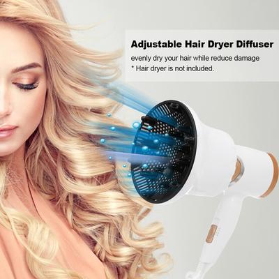 Saç Kurutma Makinesi Difüzörü Ayarlanabilir Fön Makinesi Kıvırcık veya Dalgalı Saçlar için Difüzör