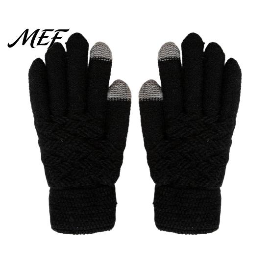 Arctic Velvet Lined Gloves 1 Pair Winter Warm Fleece for Women Men, Cold Thermal Weather Gloves, Thickened Knit Touchscreen Driving, Cycling, Outdoor