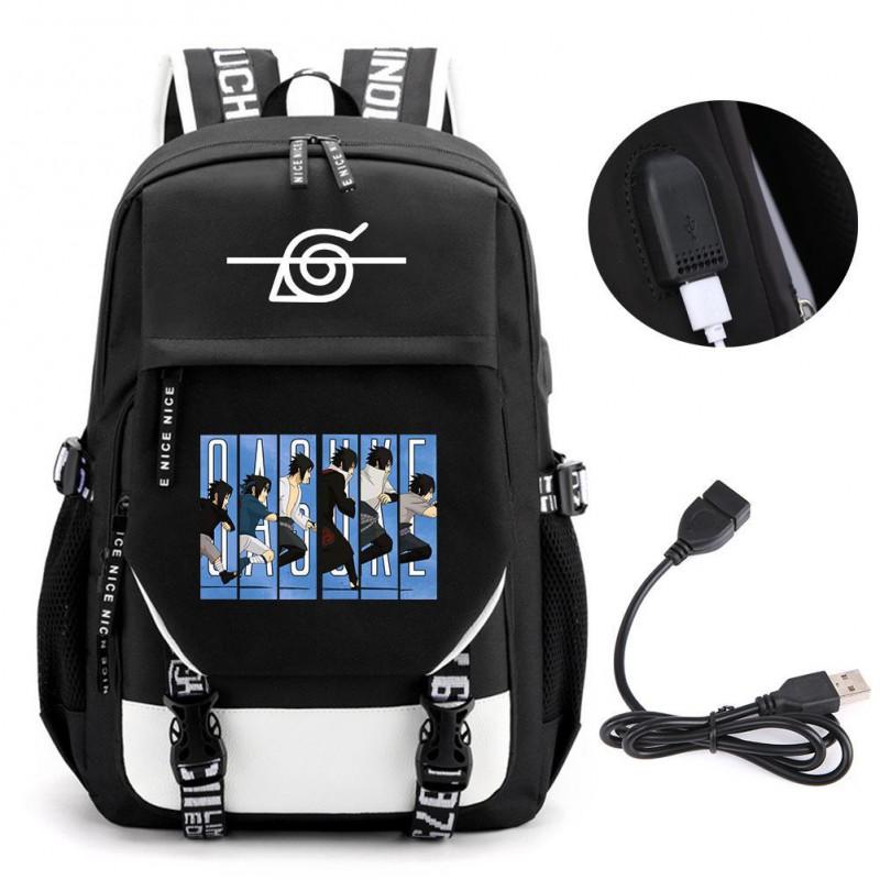 Großes Fassungsvermögen Anime Naruto Inspiriertes Rucksack für Teenager Schüler Tägliche Nutzung Laptop Reisetasche Urbaner Stil