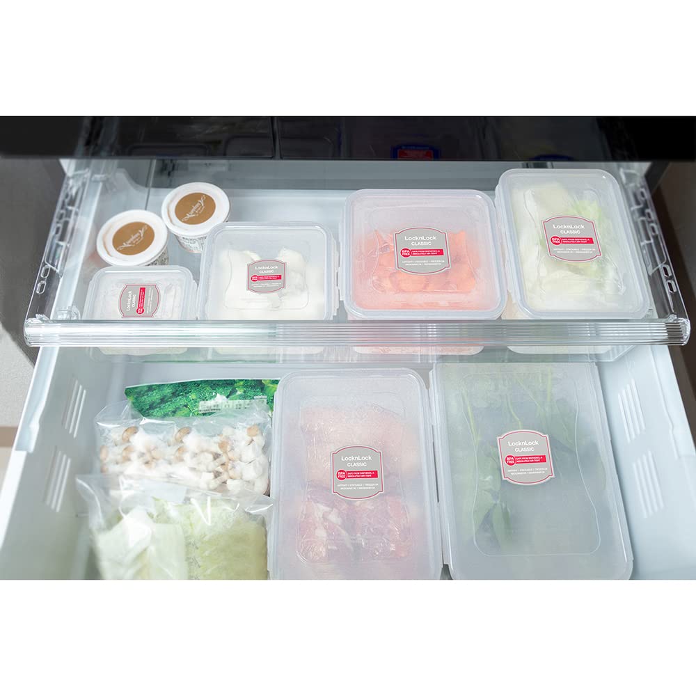 Bestco Lock Lock Classic 350ml Storage Gray HPL806G & Container, Rectangular,