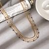 Three Layer Titanium Steel French Vintage Necklace Minimalist Design Collarbone Chain Long Lasting Jewelry