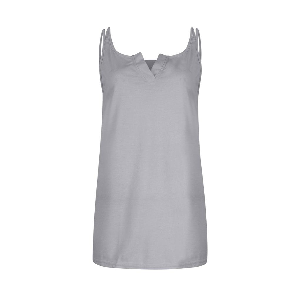 Women's V-neck Color Sleeveless Vest Summer Strapless Top