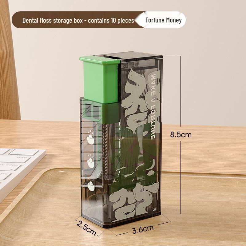 

Compact Pop-Up Floss Holder with Disposable Toothpicks