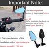 Motorcycle Modification Blue Mirror Reverse Mirror Handle Mirror 22mm Handle Mirror Oval Suitable for Chunfeng NK250 and NK650