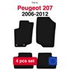 Basic Velour Car Mats For Peugeot 207 Sw, Estate, Hatchback (2006-2012)