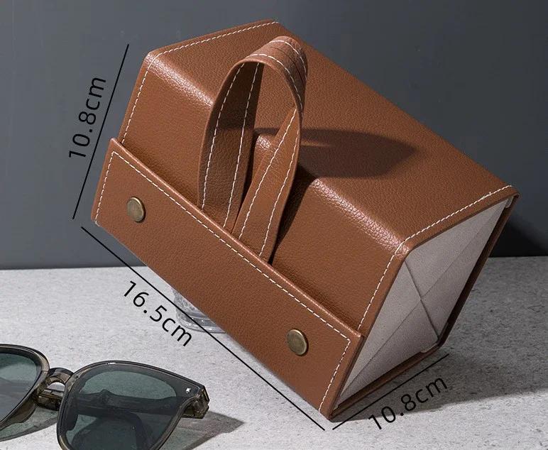 2/3/4/5/6 Grids Sunglasses Organizer Travel Storage Box for Glasses Portable Foldable Wall Hanging Display Case Eyewear Holder