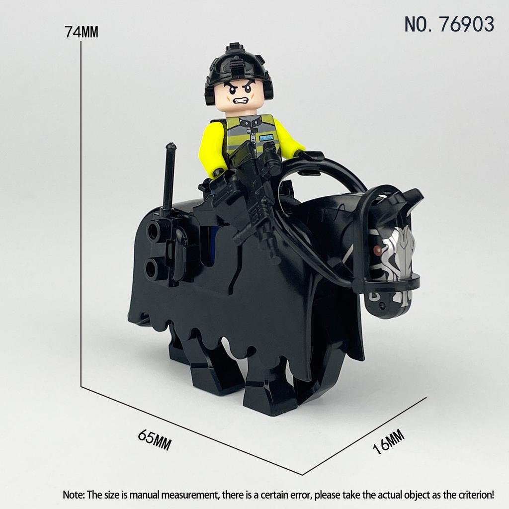 City Series Patrol Police Mounted Police Minifigures Building Blocks Toys