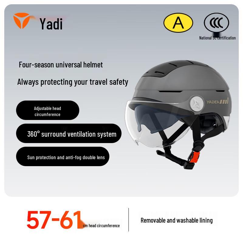 Yadea Modern Radiance Q50 White Shark Half Helmet