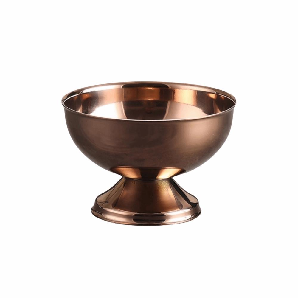 Food Grade Ice Cream Cup Stainless Steel Pudding Dessert Bowl Stemmed Fruit Plate Bar Tableware