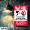 2D Flat Aluminum Sign 8x12 Sign "WARNING" Durable Outdoor Aluminum Sign for Business And Parking Regulations