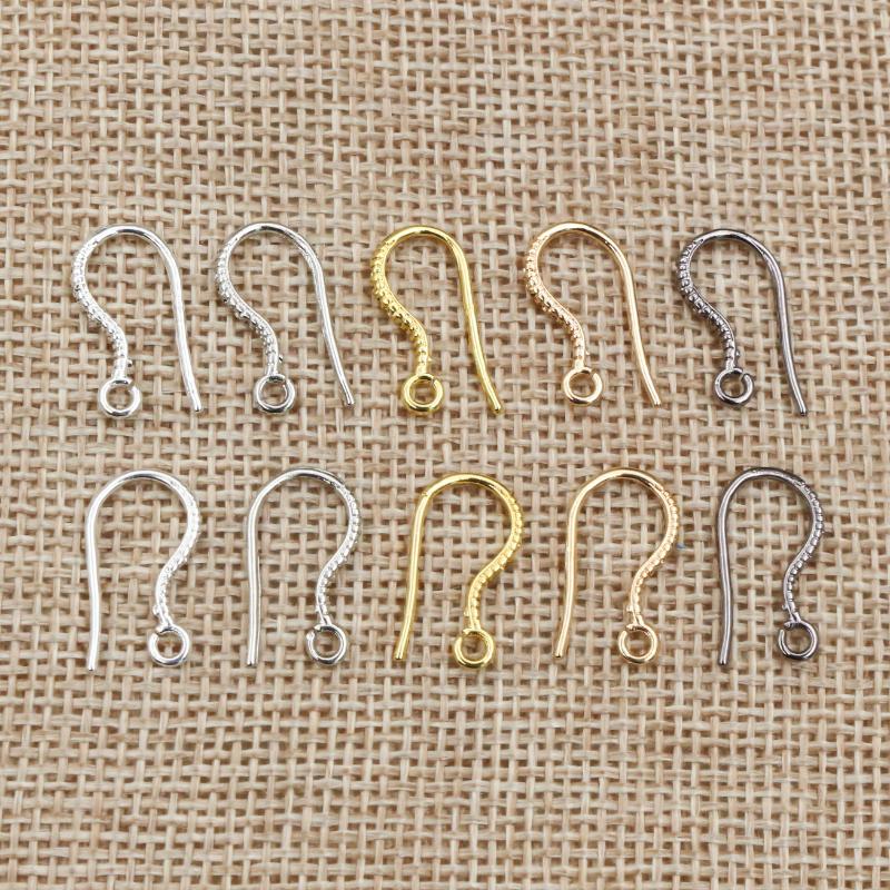 20pcs 17x8mm Brass Matel DIY Earring Hooks Findings Earrings Clasps Earwire Jewelry Making Accessories Supplies