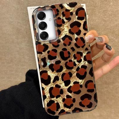 Luxury Gold Leopard Print Phone Case for Samsung Galaxy A16 A55 A07 A17 A56 A36 A26 A53 A06 A14 A24 A34 A54 A15 A12 A22 Cover