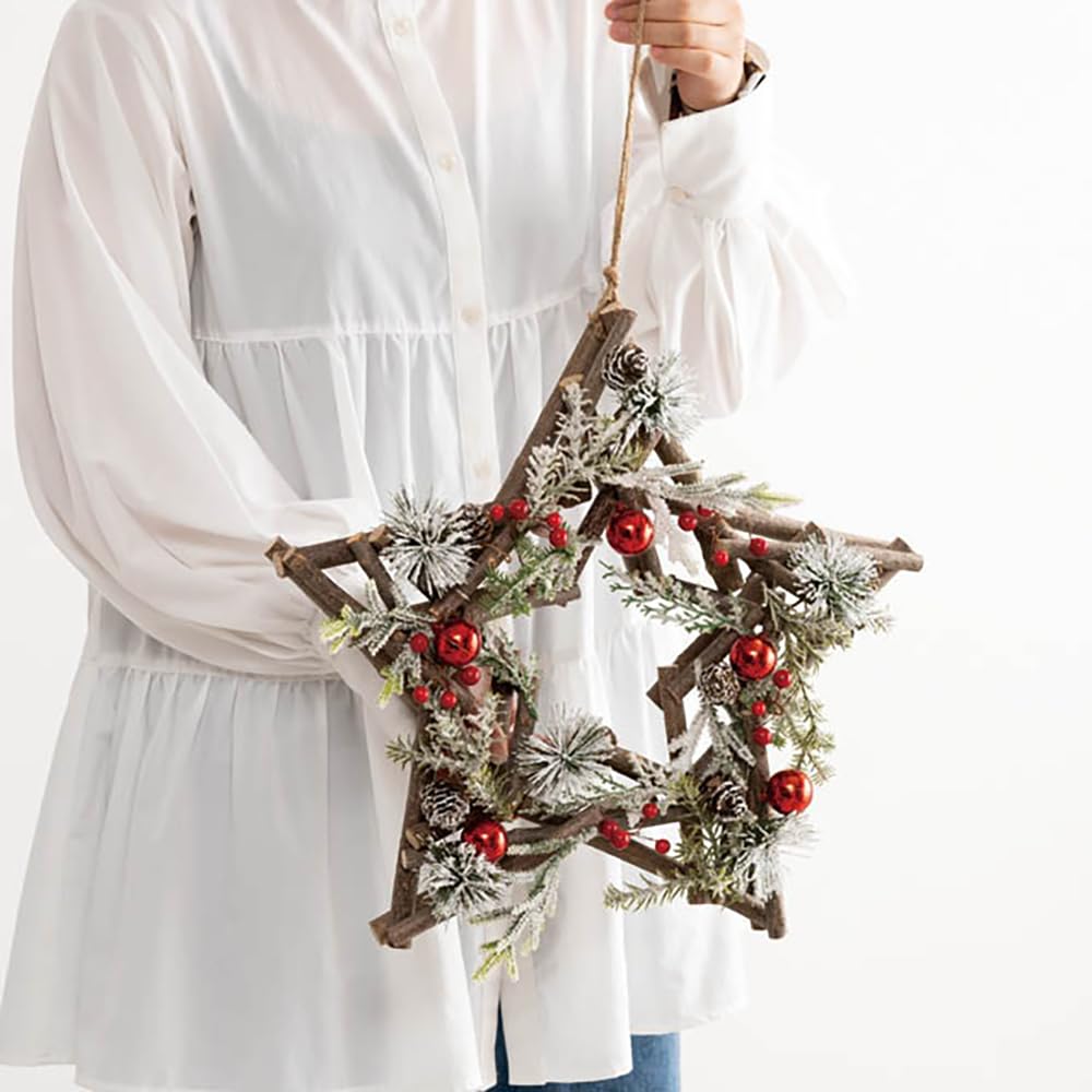 COROANĂ de Crăciun HEADS L x A x Mediu 1 Bucată X-NW1 Decorațiune, 16.5" 1.7" 16.5" Î, Stea,