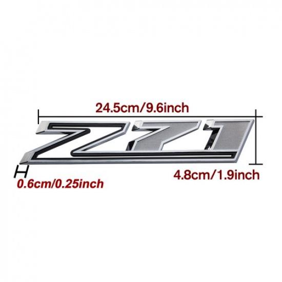 2X -2024 Chrome Black For Silverado Z71 Emblem Fender Side