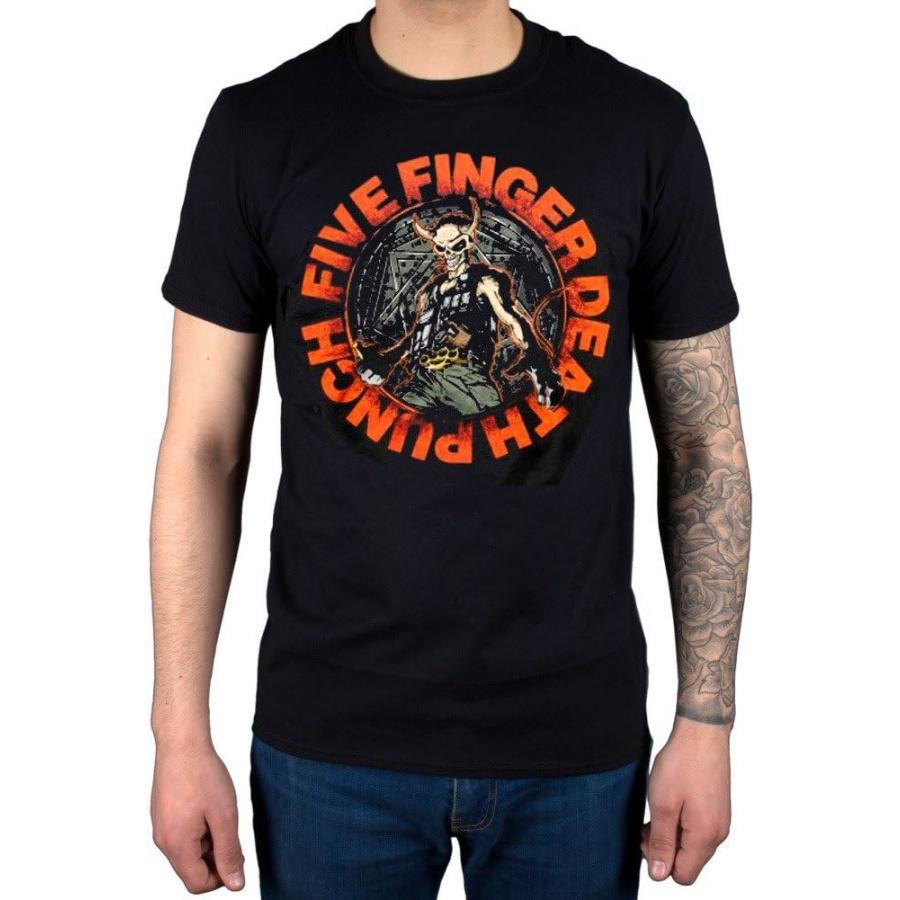 AWDIP Men s Official Five Finger Death Punch Seal of Ameth T-Shirt FFDP Album Music Black S