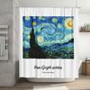 1pc Van Gogh-Inspired Artistic Shower Curtain Liner - Perfect for Bathroom Decoration - Includes 12 Hooks , The Bottom Leads Add