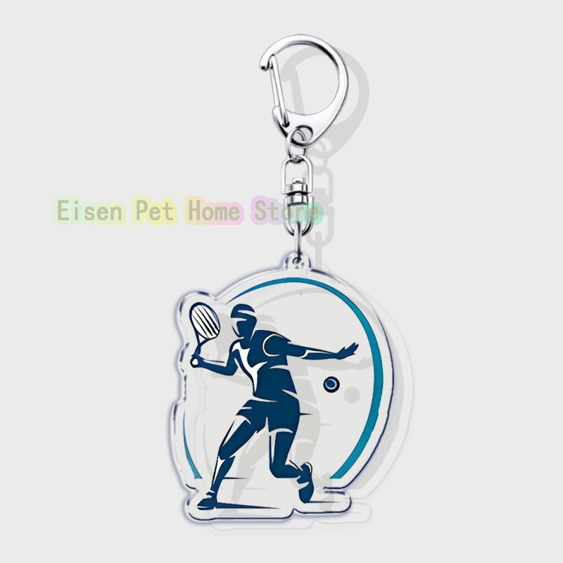 Classic Sports I Love Tennis Keychains for Accessories Bag Hobby Bike Car Keyrings Jewelry Friends Father Boyfriends Gifts