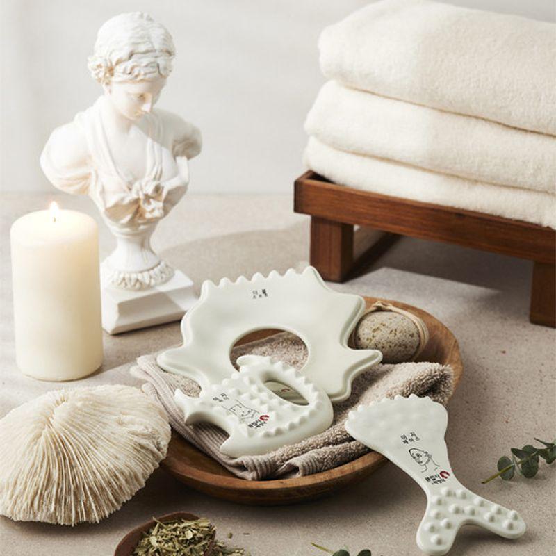 Pigefit Face Keramik Gua Sha Massage Home Care Set