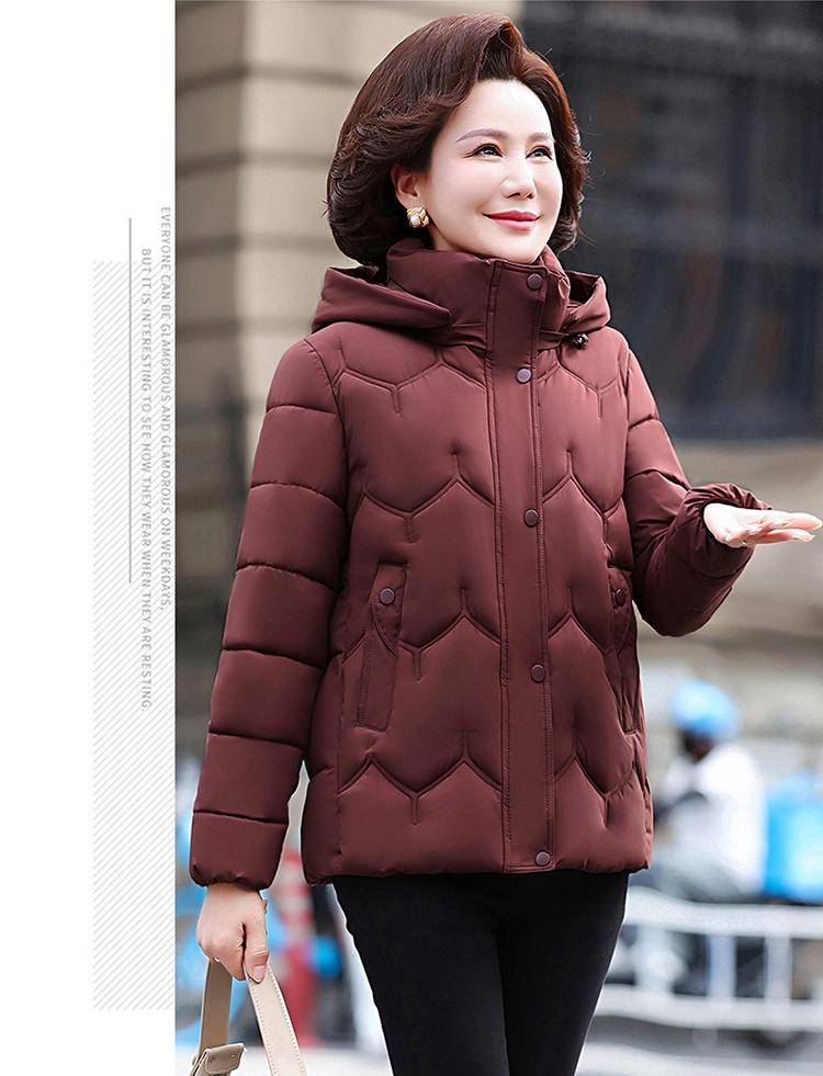 Women’s Short Hooded Windproof Thicken Warm Winter Jacket Gift for Mom