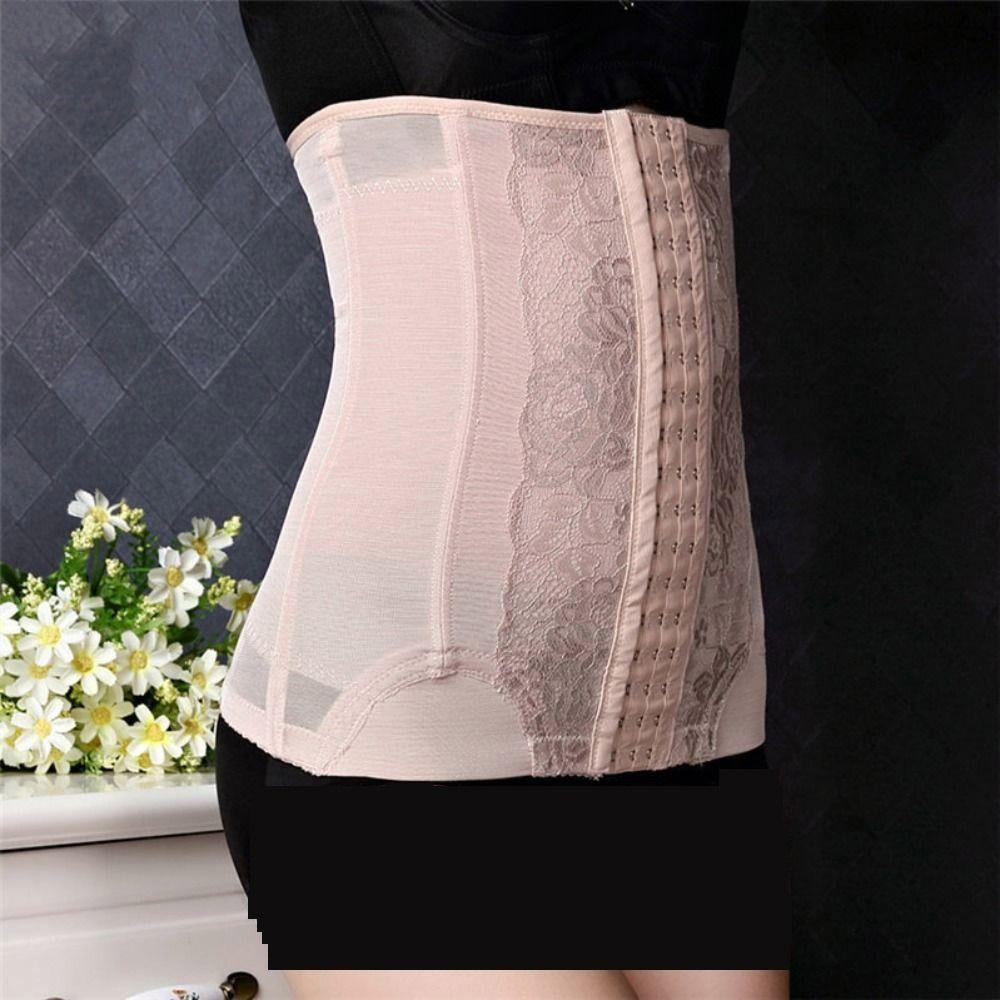 Hook Closure Tummy Slimming Belt Breathable Mesh Waist Trainer Body Shaper  Postpartum Recovery