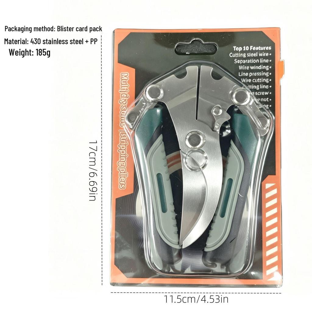 Stainless Steel Folding Pruning Shears for Tree, Flower & Fruit Branches