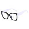 Brand Design Black White Glasses Women Frame Photochromic Anti Blue Light Computer Reading Eyeglass Hyperopia 0 To +6