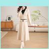 Knitted Dress Twopiece Set With Wool Blend Fabrics For Autumn Winter Fashion Enthusiasts