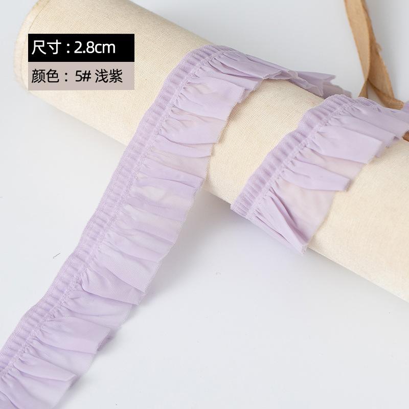 2.5Cm Color Cloth Fungus Nylon Elastic Band Toy Doll Women'S Dress Socks Decorative Belt