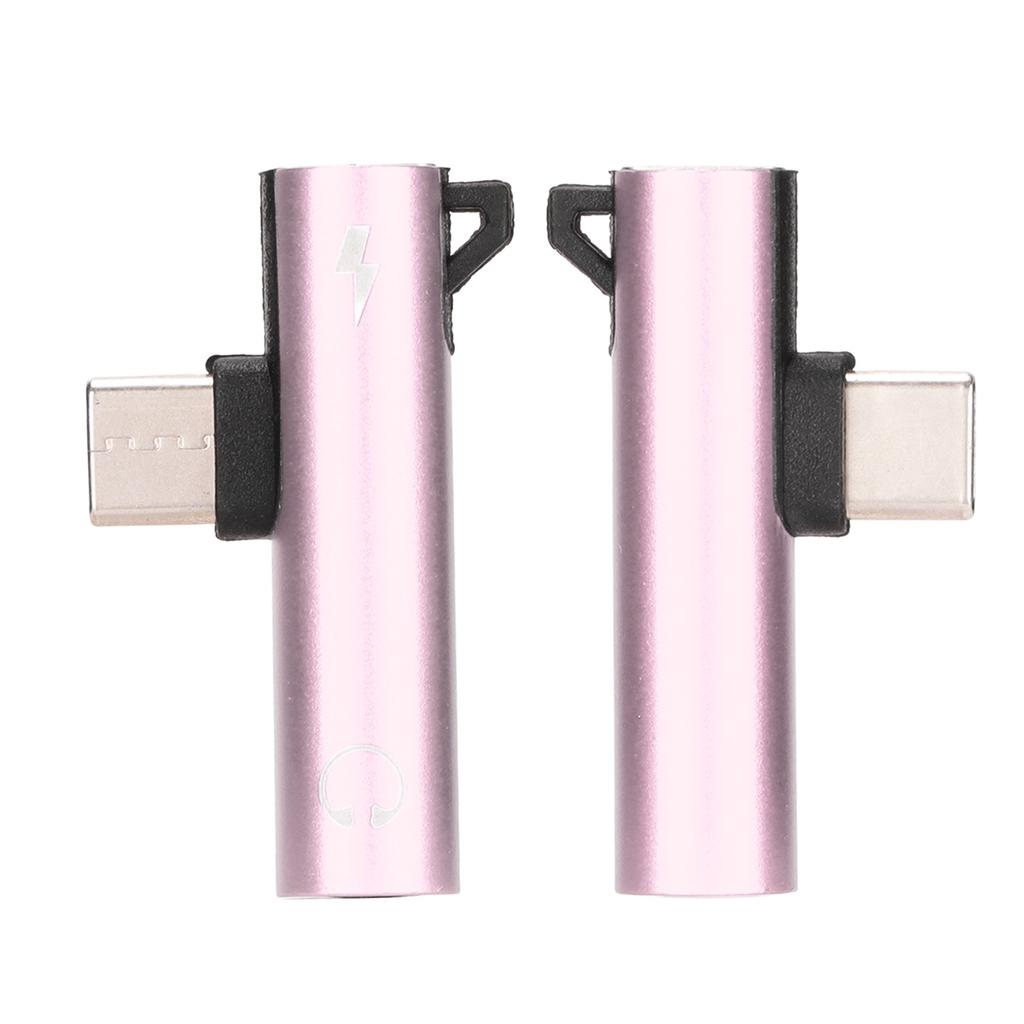 2PCS USB C to 3.5mm Adapter 2 in 1 Charging USB C to ABS USB C to for Phone Tablet