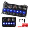 24V 12V Switch Panel For Boat Truck RV Rocker Toggle Car Lights 5/7 Buttons Cigar Lighter Adapter USB Chargers QC 3.0 PD Socket