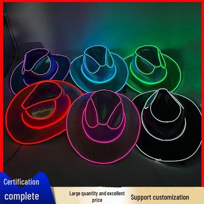 LED Schillernd Bunt Fluoreszierend Denim Halloween Partyhut