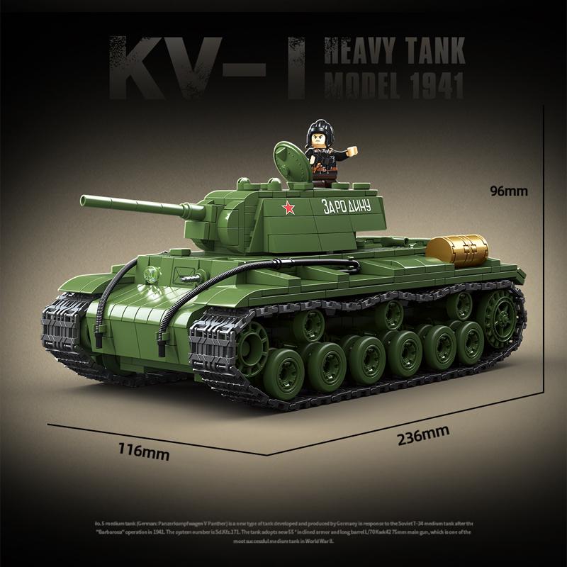 WWII Military Tiger & Panther Tank Building Blocks - Armored Vehicle Assembly Toy Gift