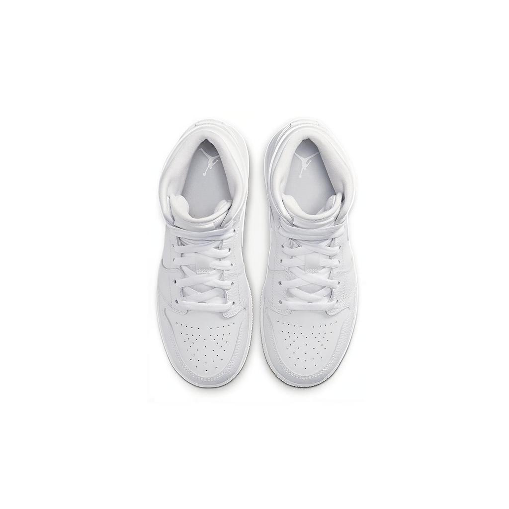 Jordan 1 Mid GS Triple White 554725-130