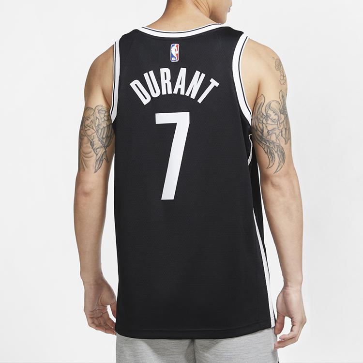 Nike NBA Kevin Durant Brooklyn Nets Icon Edition Jersey Black Men Streetwear CW3658-013