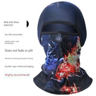 Sun Protection Mask for Men, Ice Silk Headscarf, Cycling Neck Gaiter, Neck Protector, Summer Fishing Full-Face Cover, Face Mask