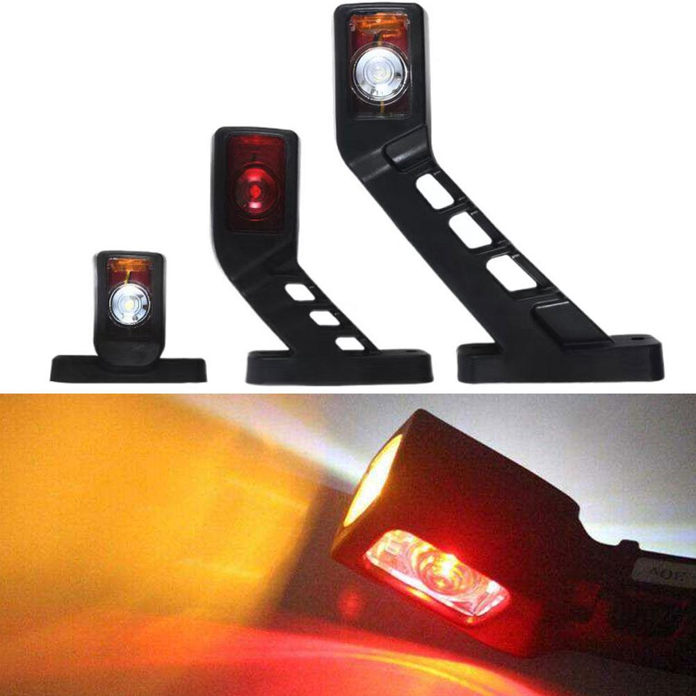 12/24V LED Side Marker Light - White Red Yellow Indicator Lamp For Trailer Truck Van Lorry, Multi-Functional Trailer Side I U2A6
