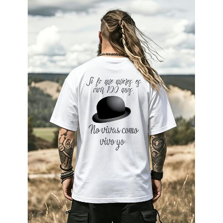 Men'S Tee Showcasing a Quote Influenced by Joaquin Sabina - Graphic Design of Spanish Lyrics Signature Cap Round Neck Short Sleeves Fit Comfy for Any
