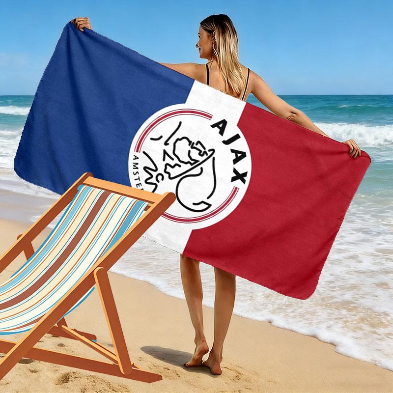 Toalla de Playa con Estampado del AFC Ajax, Toalla Grande Suave de Secado Rápido para Playa, Camping, Natación