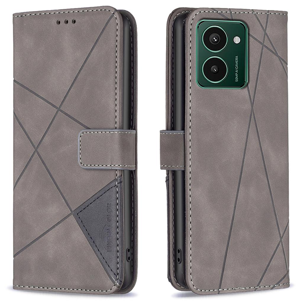 BINFEN COLOR For HMD Pulse Pro Phone Cases Wallet Stand Geometry Imprint Leather Cover