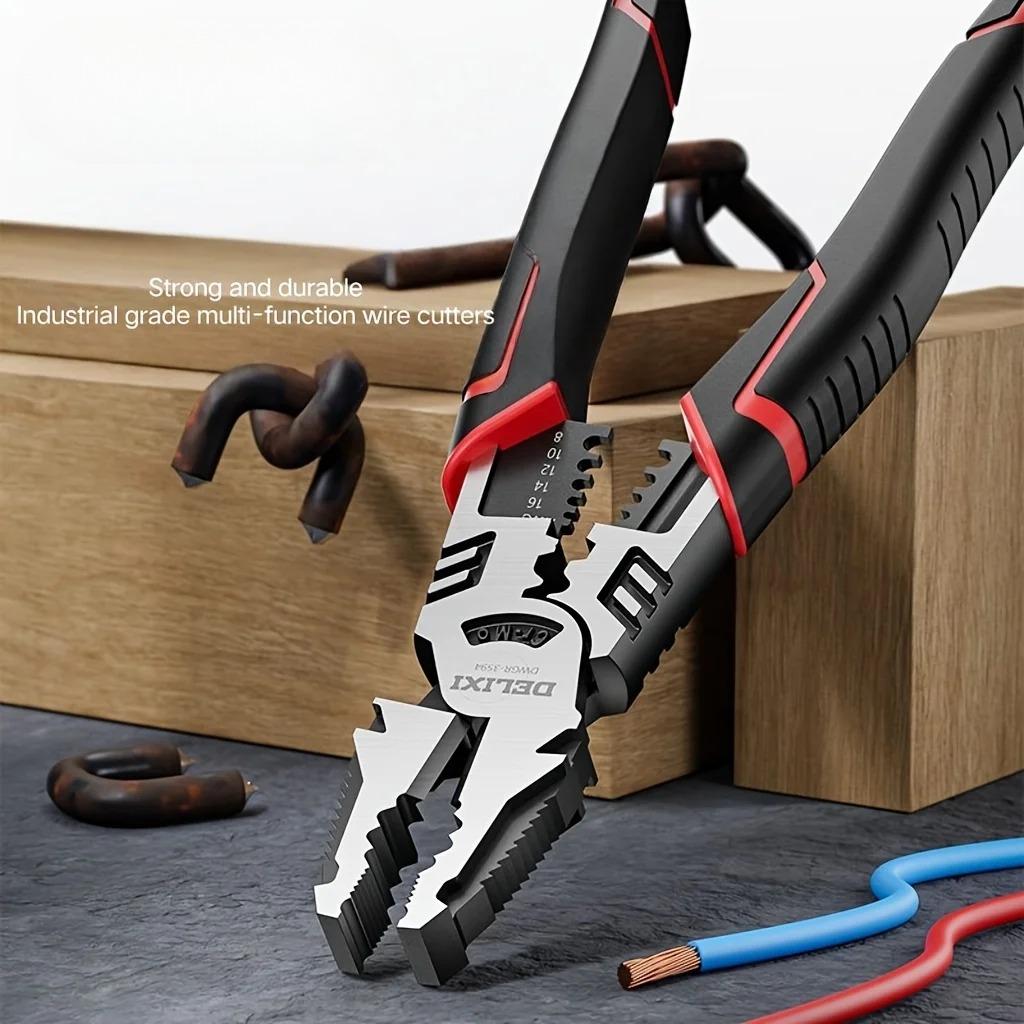 Damaly,Alloy Steel Tiger Pliers 3pcs Set, New Upgraded Labor-Saving Version, Inclusive of Multifunctional Steel Wire Pliers