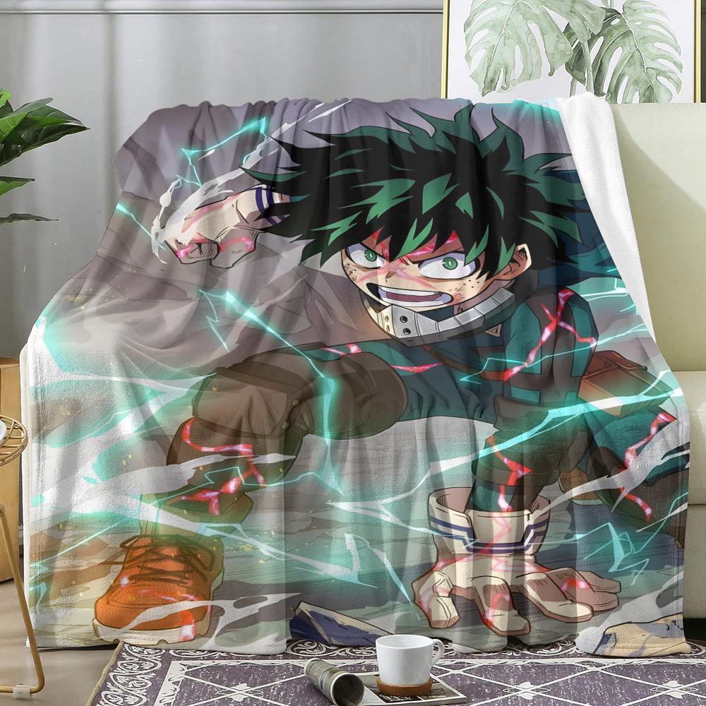 My Hero A-Academia Anime Throw Soft Flannel Throw Summer AC Blanket Lightweight Cool Nap Blanket for Sofa Bed Couch Travel