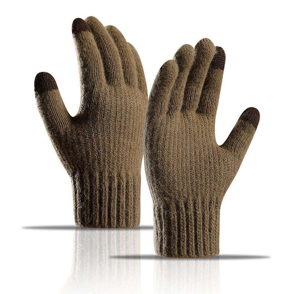 Thicken Men Gloves Solid Color Cycling Mitten New Touch Screen Gloves